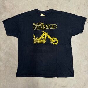 Vintage Twisted Tea Motorcycle Bar Black Shirt Size XL/2X